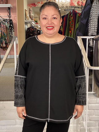 CONTRAST TUNIC - GREY CITY