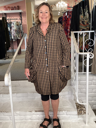 SJ224G GINGHAM TAFFETA JACKET