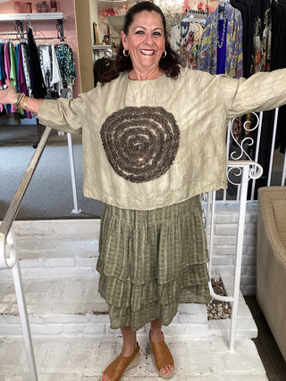 BB1517 Layered Skirt - Moss