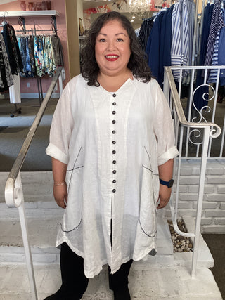 LINEN TUNIC - WHITE