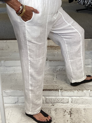 LINEN PANT - WHITE
