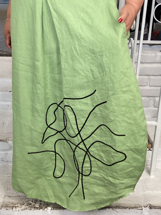 A ORLA DRESS - LIME