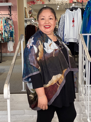 Silk Short Kimono - Meditation