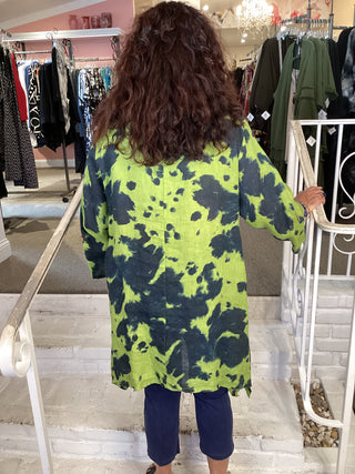 ANNIKA TIE-DYE TOP - KIWI