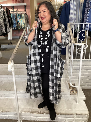 DUSTER - B/W BUFFALO CHECK