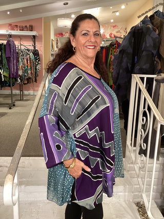 KIANA 3/4 TUNIC - PURP PRIMATI