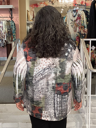 Hi-Low Burnout V Top - Polka Dot
