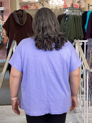 CENTER SEAM BOXY TOP - LILAC