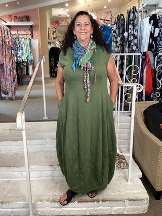 ORTENSIA DRESS - GREEN