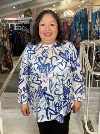 L/S TOP - BLUE SWEETHEART