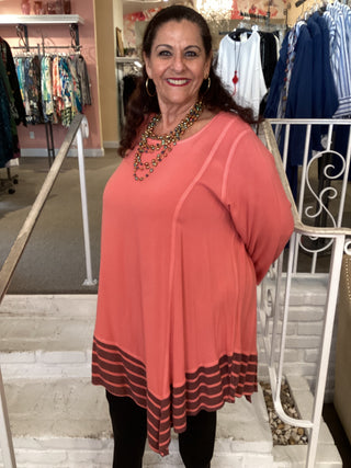 Tunic with Stripe - Ketchup