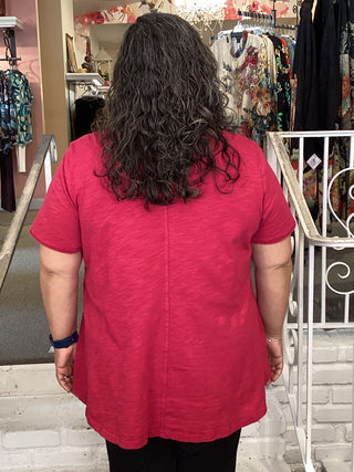 S/S Tee Top - Carmine