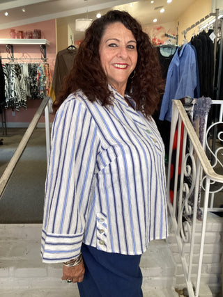 HAMPTON STRIPE PULLOVER-SKY