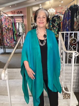 RUANA - GORGETTE SEAFOAM