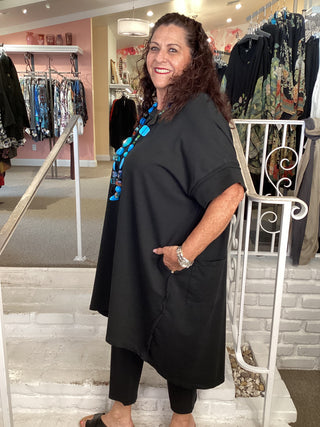 LONG TUNIC - BLACK