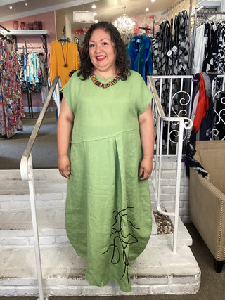 A ORLA DRESS - LIME