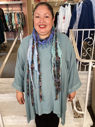 ROUND NECK TUNIC - DEEPSEA