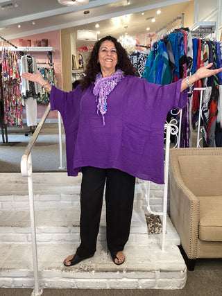 ROZA 2 POCKET TOP - PURPLE