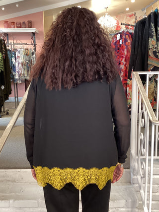 EJ323O ORNATE CHIFFON CARDI