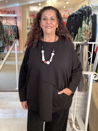 ALMA TUNIC  - BLACK