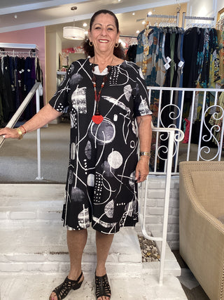 COTTON/SPAN DRESS - CANVAS