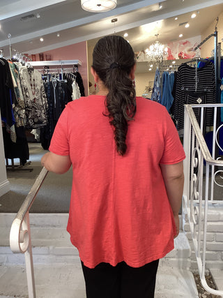 S/S TEE TOP - APPLE RED