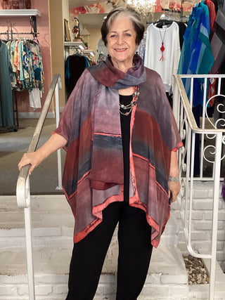 Silk Long Kimono - Bittersweet