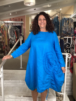 L/S CIRCLE DRESS - SKY