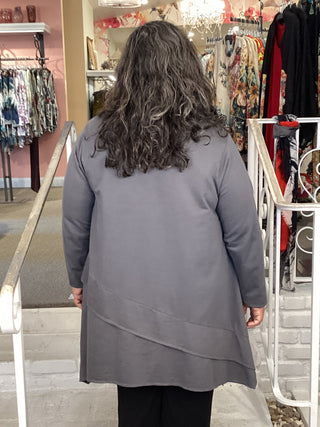 Asymmetric Pullover - Charcoal