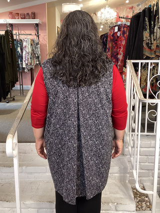 KNIT WIRE COLLAR VEST- DOTS