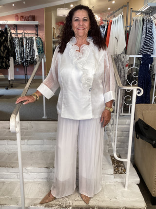 SATIN PANT - WHITE