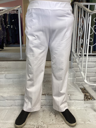 SLIM ANKLE PKT PANT - WHITE