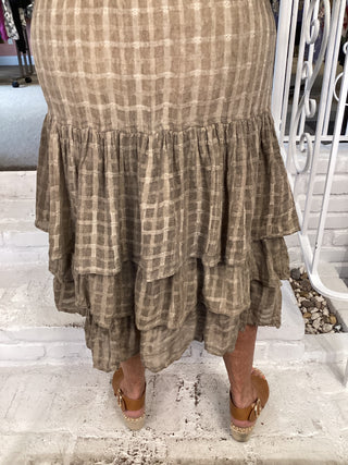 BB1517 Layered Skirt - Taupe