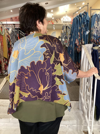 Silk Overlay Top - Art Deco