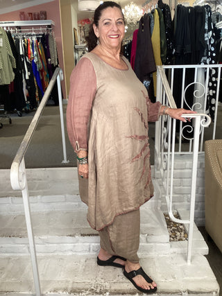 GAUZE STAR TUNIC - C/L MAUVE