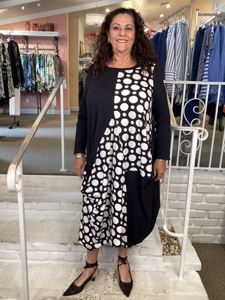 DOT ASYMETRIC DRESS