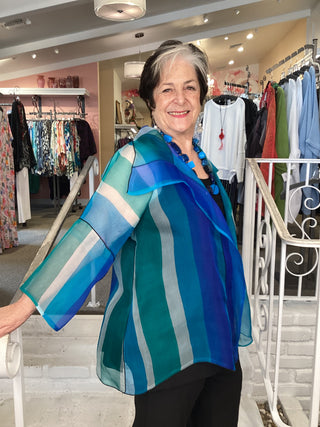 KC6 Origami Organza Jacket - Turquoise