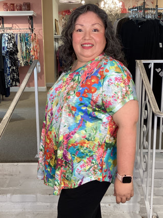 V-NECK CAP SLEEVE - EMILIA