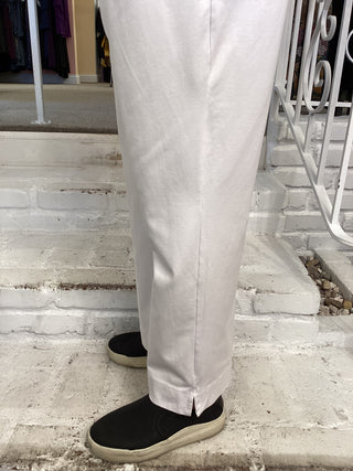 SLIM ANKLE PKT PANT - WHITE