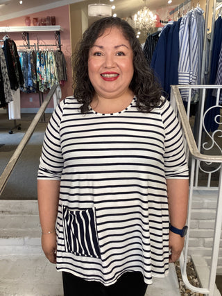 ASYMETRIC TOP - STRIPE