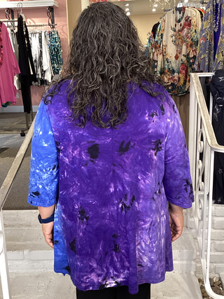 3/4 Kora Tunic - Block Purple