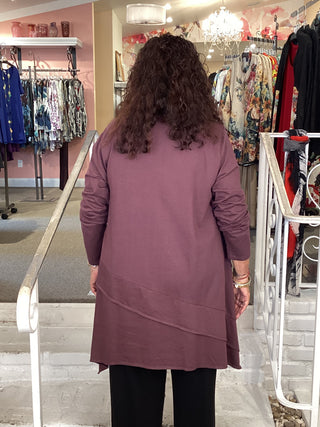 Asymmetric Pullover - Bordeaux