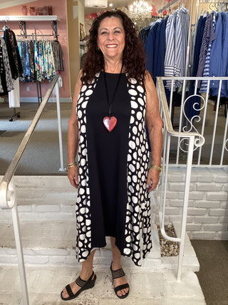 SLEEVLESS DOT DRESS