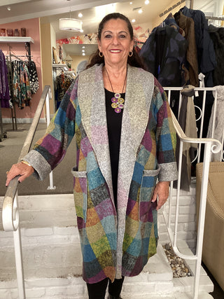 FUN PLAID BLUE JACKET
