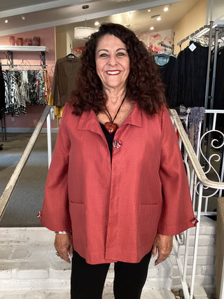 ORGANZA  A LINE JKT - GARNET