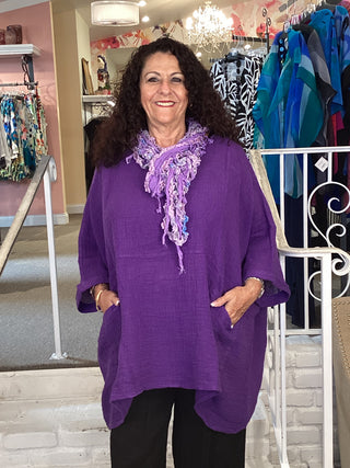 ROZA 2 POCKET TOP - PURPLE