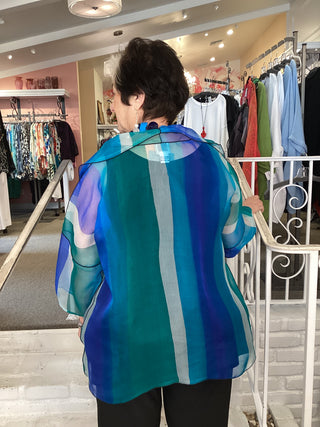 KC6 Origami Organza Jacket - Turquoise