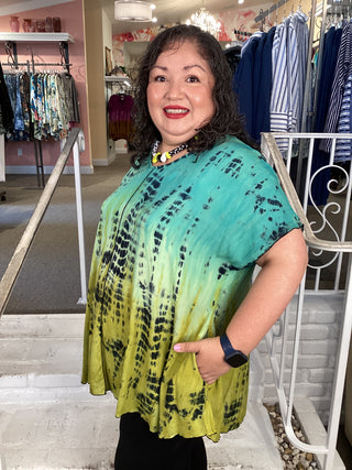 KIANA CAP TOP - DD TURQUOIS