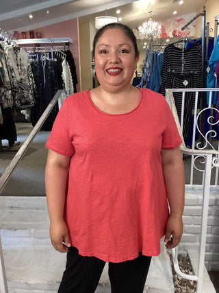 S/S TEE TOP - APPLE RED