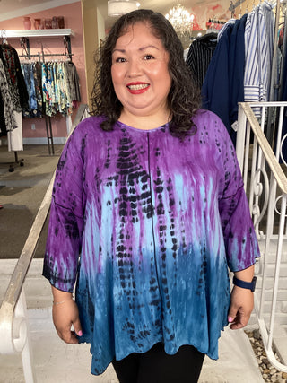 3/4 KIANA TOP - DD PURPLE